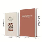 Lureto 2 Pcs Decorative Books